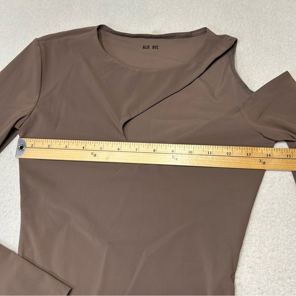 ALIX NYC Wrenn Bodysuit In Brown Slate Size S - Picture 11 of 12